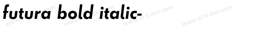 futura bold italic字体转换